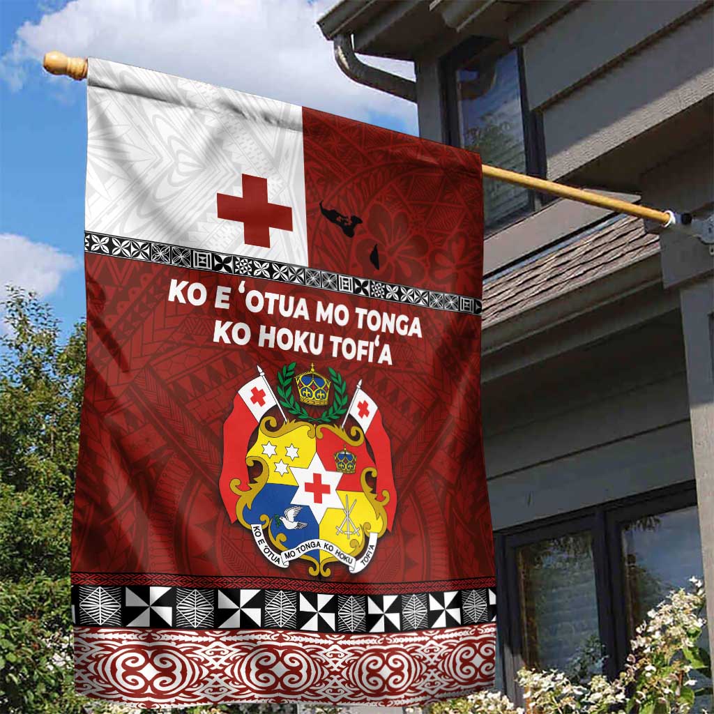 Tongan Culture Garden Flag Ngatu Art Tattoo and Emblem of Tonga LT03 - Polynesian Pride