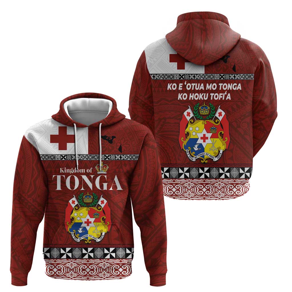 Tongan Culture Hoodie Ngatu Art Tattoo and Emblem of Tonga LT03 - Polynesian Pride