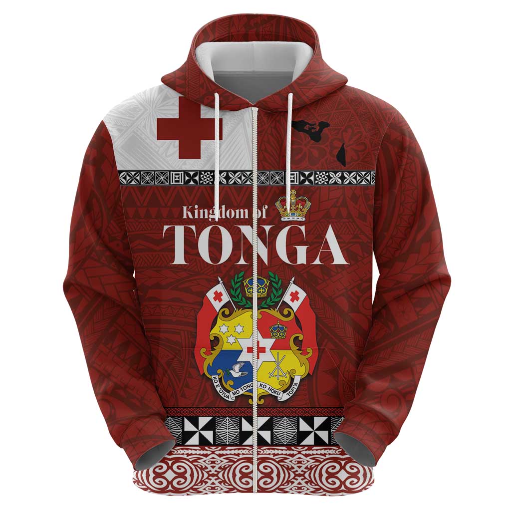 Tongan Culture Hoodie Ngatu Art Tattoo and Emblem of Tonga LT03 - Polynesian Pride