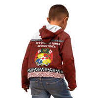 Tongan Culture Kid Hoodie Ngatu Art Tattoo and Emblem of Tonga LT03 - Polynesian Pride