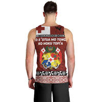 Tongan Culture Men Tank Top Ngatu Art Tattoo and Emblem of Tonga LT03 - Polynesian Pride