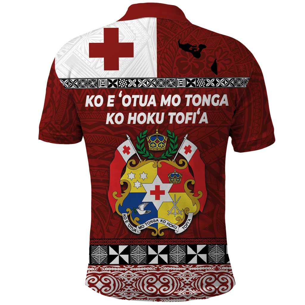 Tongan Culture Polo Shirt Ngatu Art Tattoo and Emblem of Tonga LT03 - Polynesian Pride