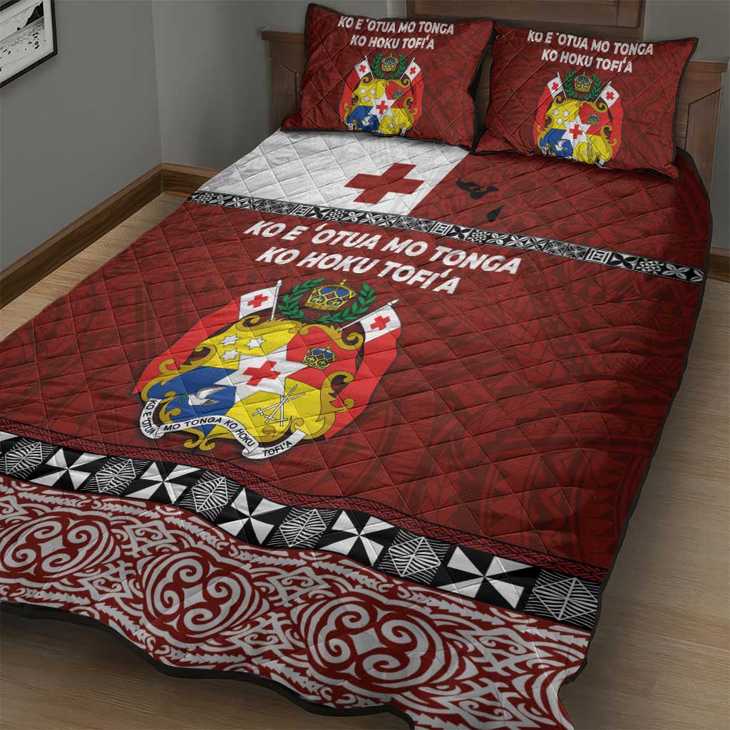 Tongan Culture Quilt Bed Set Ngatu Art Tattoo and Emblem of Tonga LT03 - Polynesian Pride