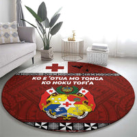Tongan Culture Round Carpet Ngatu Art Tattoo and Emblem of Tonga LT03 - Polynesian Pride