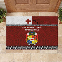 Tongan Culture Rubber Doormat Ngatu Art Tattoo and Emblem of Tonga LT03 Red - Polynesian Pride