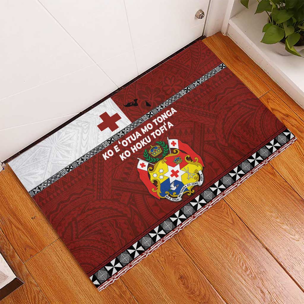 Tongan Culture Rubber Doormat Ngatu Art Tattoo and Emblem of Tonga LT03 - Polynesian Pride