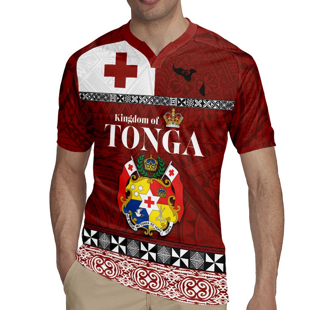 Tongan Culture Rugby Jersey Ngatu Art Tattoo and Emblem of Tonga LT03 - Polynesian Pride