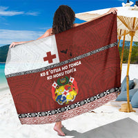 Tongan Culture Sarong Ngatu Art Tattoo and Emblem of Tonga LT03 One Size 44 x 66 inches Red - Polynesian Pride