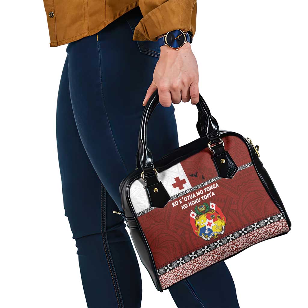 Tongan Culture Shoulder Handbag Ngatu Art Tattoo and Emblem of Tonga LT03 - Polynesian Pride