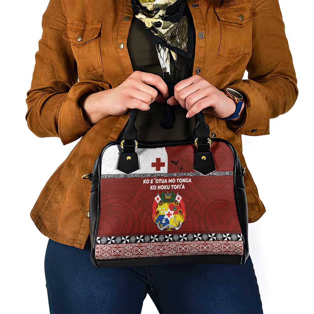 Tongan Culture Shoulder Handbag Ngatu Art Tattoo and Emblem of Tonga LT03 - Polynesian Pride