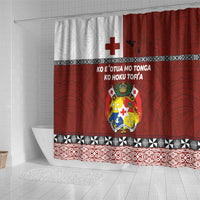 Tongan Culture Shower Curtain Ngatu Art Tattoo and Emblem of Tonga LT03 - Polynesian Pride