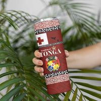 Tongan Culture Skinny Tumbler Ngatu Art Tattoo and Emblem of Tonga LT03 - Polynesian Pride