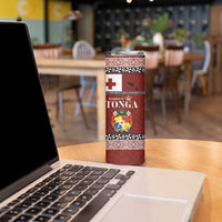 Tongan Culture Skinny Tumbler Ngatu Art Tattoo and Emblem of Tonga LT03 - Polynesian Pride