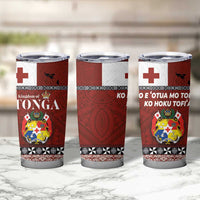 Tongan Culture Tumbler Cup Ngatu Art Tattoo and Emblem of Tonga LT03 - Polynesian Pride