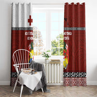 Tongan Culture Window Curtain Ngatu Art Tattoo and Emblem of Tonga LT03 - Polynesian Pride