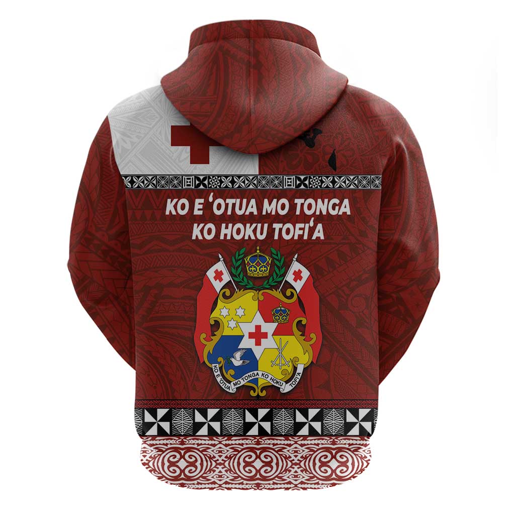 Tongan Culture Zip Hoodie Ngatu Art Tattoo and Emblem of Tonga LT03 - Polynesian Pride