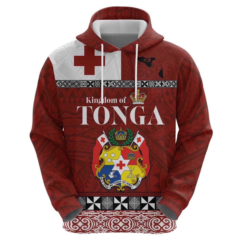 Tongan Culture Zip Hoodie Ngatu Art Tattoo and Emblem of Tonga LT03 - Polynesian Pride
