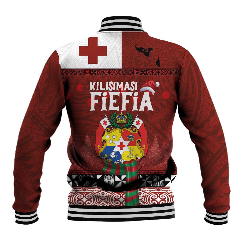 Tongan Christmas Baseball Jacket Kilisimasi Fiefia with Ngatu Art Tattoo LT03 - Polynesian Pride