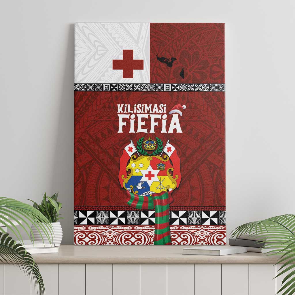 Tongan Christmas Canvas Wall Art Kilisimasi Fiefia with Ngatu Art Tattoo LT03 - Polynesian Pride