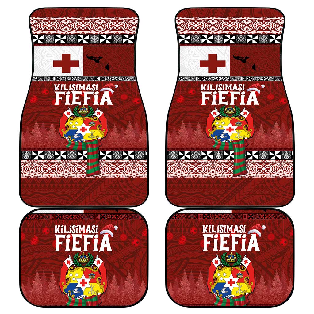 Tongan Christmas Car Mats Kilisimasi Fiefia with Ngatu Art Tattoo LT03 - Polynesian Pride