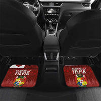 Tongan Christmas Car Mats Kilisimasi Fiefia with Ngatu Art Tattoo LT03 Set 2pcs - Back Red - Polynesian Pride
