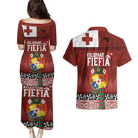 Tongan Christmas Couples Matching Puletasi and Hawaiian Shirt Kilisimasi Fiefia with Ngatu Art Tattoo LT03 - Polynesian Pride