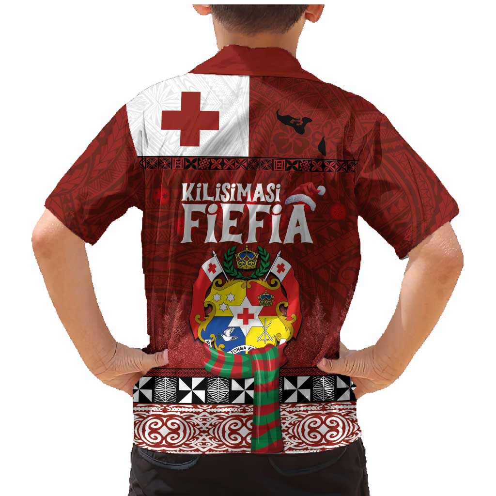 Tongan Christmas Family Matching Mermaid Dress and Hawaiian Shirt Kilisimasi Fiefia with Ngatu Art Tattoo LT03 - Polynesian Pride