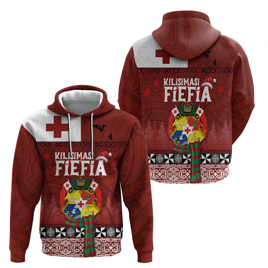 Tongan Christmas Hoodie Kilisimasi Fiefia with Ngatu Art Tattoo LT03 - Polynesian Pride
