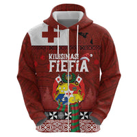 Tongan Christmas Hoodie Kilisimasi Fiefia with Ngatu Art Tattoo LT03 - Polynesian Pride