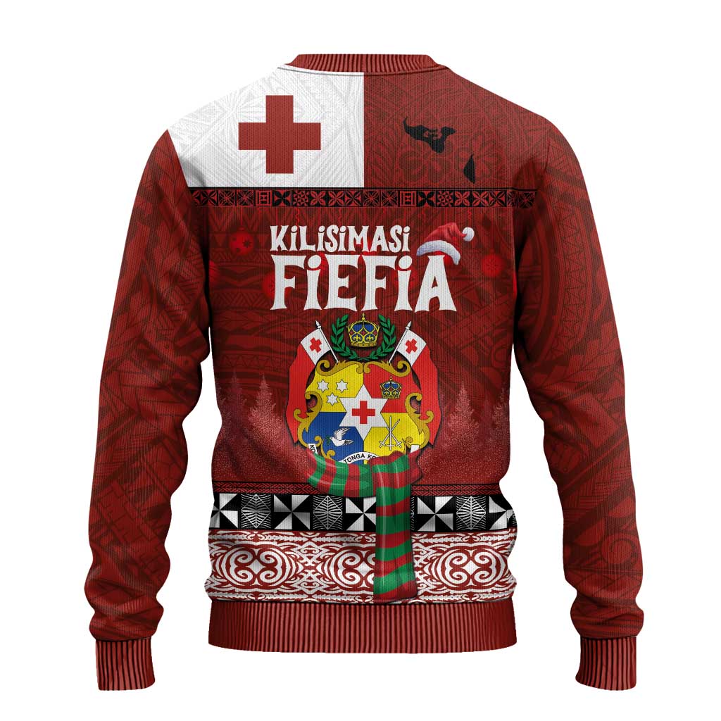 Tongan Christmas Ugly Christmas Sweater Kilisimasi Fiefia with Ngatu Art Tattoo LT03 - Polynesian Pride
