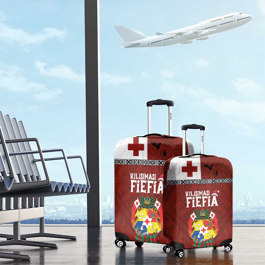 Tongan Christmas Luggage Cover Kilisimasi Fiefia with Ngatu Art Tattoo LT03 - Polynesian Pride