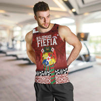 Tongan Christmas Men Tank Top Kilisimasi Fiefia with Ngatu Art Tattoo LT03 Red - Polynesian Pride
