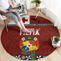 Tongan Christmas Round Carpet Kilisimasi Fiefia with Ngatu Art Tattoo LT03 - Polynesian Pride