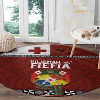 Tongan Christmas Round Carpet Kilisimasi Fiefia with Ngatu Art Tattoo LT03 - Polynesian Pride