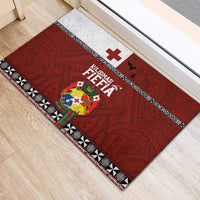Tongan Christmas Rubber Doormat Kilisimasi Fiefia with Ngatu Art Tattoo LT03 - Polynesian Pride
