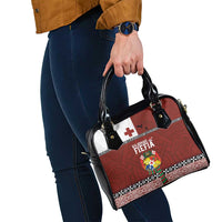 Tongan Christmas Shoulder Handbag Kilisimasi Fiefia with Ngatu Art Tattoo LT03 - Polynesian Pride