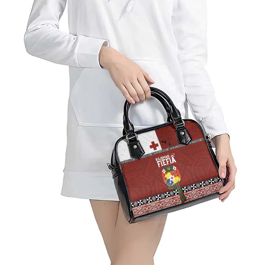 Tongan Christmas Shoulder Handbag Kilisimasi Fiefia with Ngatu Art Tattoo LT03 - Polynesian Pride