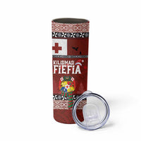 Tongan Christmas Skinny Tumbler Kilisimasi Fiefia with Ngatu Art Tattoo LT03 - Polynesian Pride