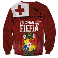 Tongan Christmas Sweatshirt Kilisimasi Fiefia with Ngatu Art Tattoo LT03 - Polynesian Pride