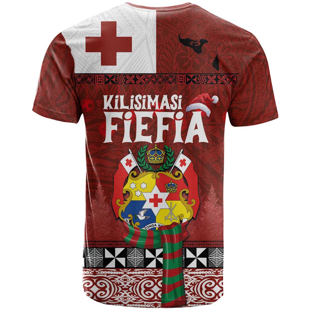 Tongan Christmas T Shirt Kilisimasi Fiefia with Ngatu Art Tattoo LT03 - Polynesian Pride