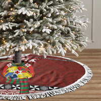 Tongan Christmas Tree Skirt Kilisimasi Fiefia with Ngatu Art Tattoo LT03 - Polynesian Pride