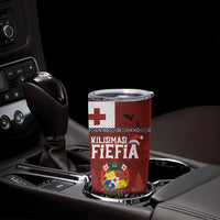 Tongan Christmas Tumbler Cup Kilisimasi Fiefia with Ngatu Art Tattoo LT03 - Polynesian Pride