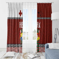 Tongan Christmas Window Curtain Kilisimasi Fiefia with Ngatu Art Tattoo LT03 - Polynesian Pride