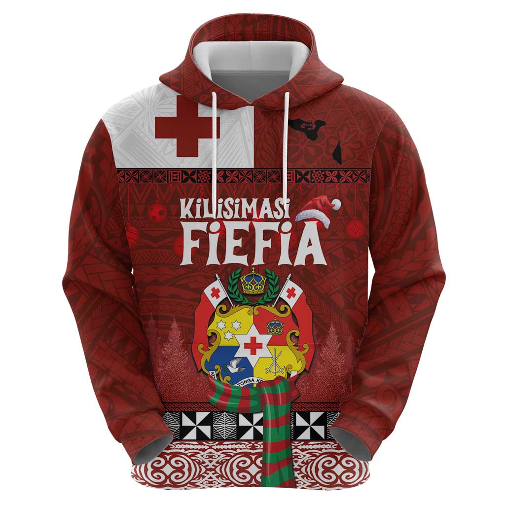 Tongan Christmas Zip Hoodie Kilisimasi Fiefia with Ngatu Art Tattoo LT03 - Polynesian Pride
