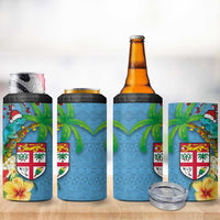 Fijians Iguana Tagimoucia Christmas 4 in 1 Can Cooler Tumbler Christmas Palm Tree and Hibiscus LT03 - Polynesian Pride