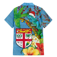 Fijians Iguana Tagimoucia Christmas Family Matching Mermaid Dress and Hawaiian Shirt Christmas Palm Tree and Hibiscus LT03 - Polynesian Pride
