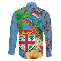 Fijians Iguana Tagimoucia Christmas Family Matching Tank Maxi Dress and Hawaiian Shirt Christmas Palm Tree and Hibiscus LT03 - Polynesian Pride