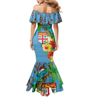 Fijians Iguana Tagimoucia Christmas Mermaid Dress Christmas Palm Tree and Hibiscus LT03 - Polynesian Pride