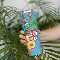 Fijians Iguana Tagimoucia Christmas Skinny Tumbler Christmas Palm Tree and Hibiscus LT03 - Polynesian Pride