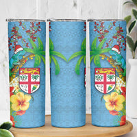 Fijians Iguana Tagimoucia Christmas Skinny Tumbler Christmas Palm Tree and Hibiscus LT03 - Polynesian Pride